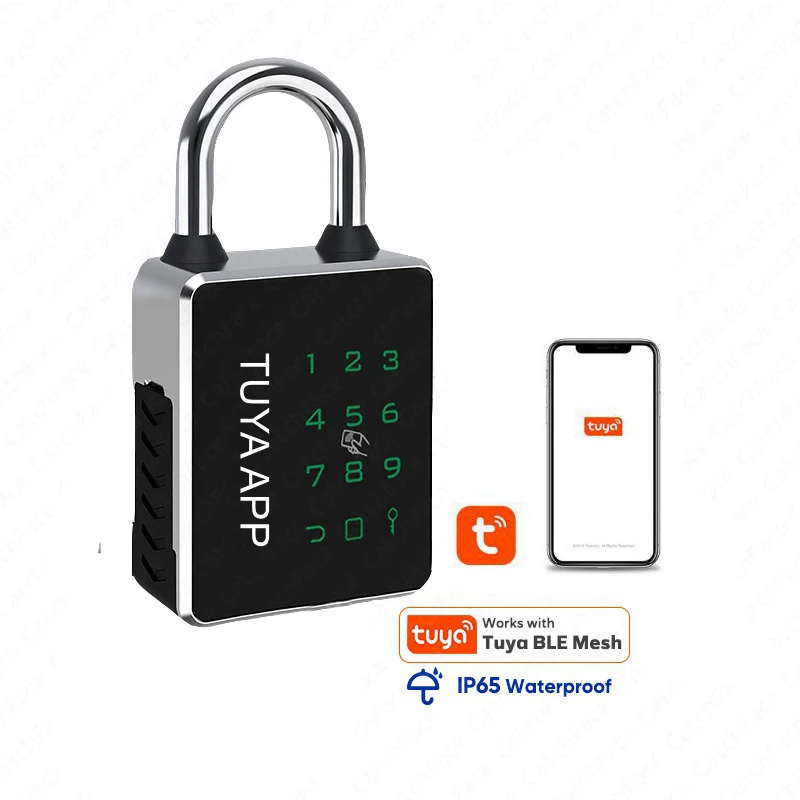 4 In 1 Waterproof Tuya Bluetooth APP Remote Control Password IC Card Key Smart Padlock Anti-theft Luggage Bag Electronic Lock