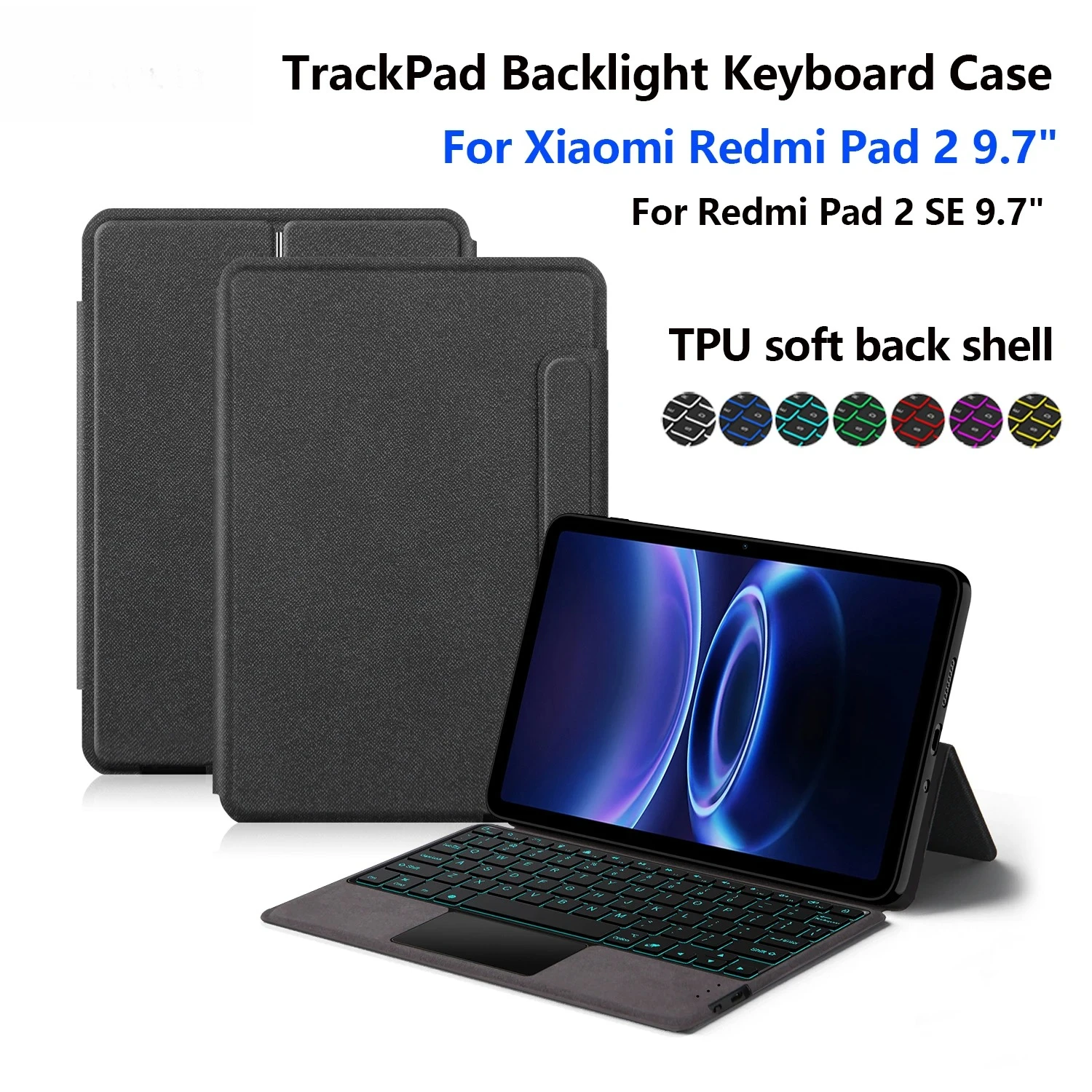 Backlight Keyboard Case For Xiaomi Redmi Pad 2 9.7