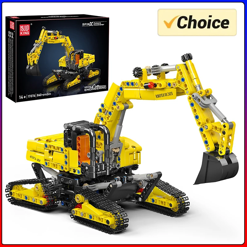 

Mold King 17076, технические грузовики, игрушки, будущее, экскаватор, строительный блок, сборка, Enginerring, автомобильный набор кирпичей, детский рождественский подарок