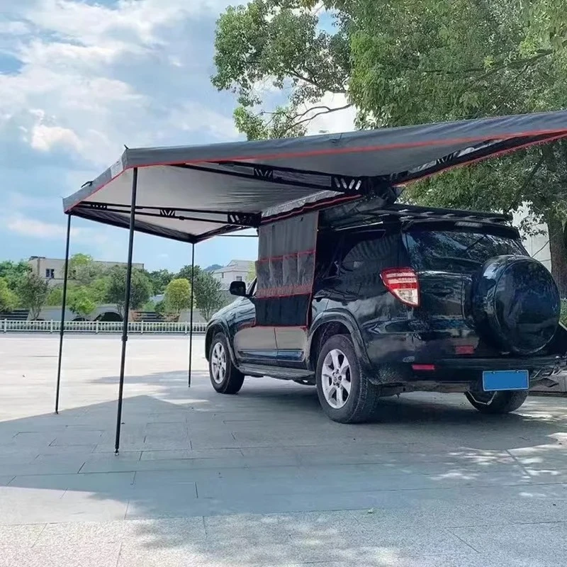 180 Car Awning,Design 4x4 Outdoor Camping Awning Free Standing 180 Degree Car Side Awning SUV Pickup 5m Oxford Aluminum,2M