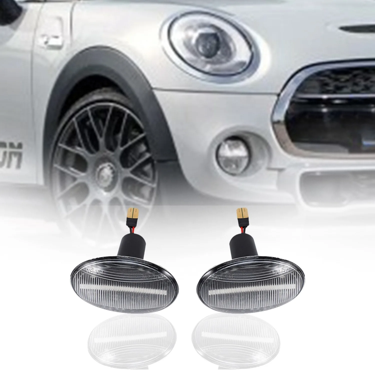 Car Led Side Marker Turn Signal Light Flash For Bmw Mini Cooper R55 R56 R57 R58 R59 Cl-R56-Lsm-Sm White