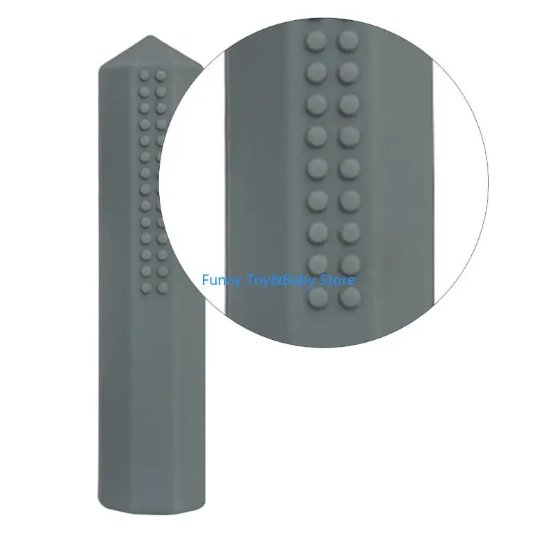 الغذاء الصف سيليكون التسنين غطاء قلم رصاص للأطفال آمنة مضغ عضاضة الرضع مع قلم رصاص حامي للأطفال الصغار و C90B #5