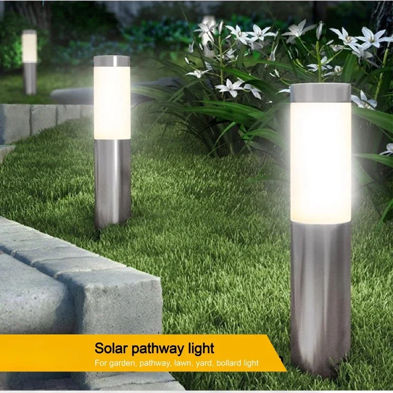 

Cross-border Solar Outdoor Garden Light Cylindrical Long Tube Lighting Garden Waterproof Ground Plug Light LED Lawn Light