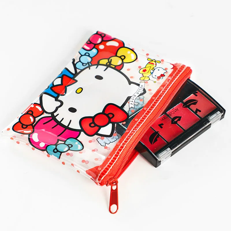 Bolsa organizadora Sanrio de dibujos animados, Hello Kitty Kuromi, impermeable, sellada, con cremallera, para jardín de infantes