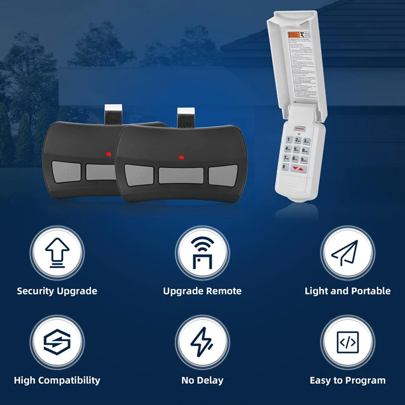 Garagedeuropener Afstandsbediening Toetsenbord Afstandsbediening, Voor Genie Garagedeuropener Afstandsbediening Vervanging GITR-3 OCDTR-3 37517S