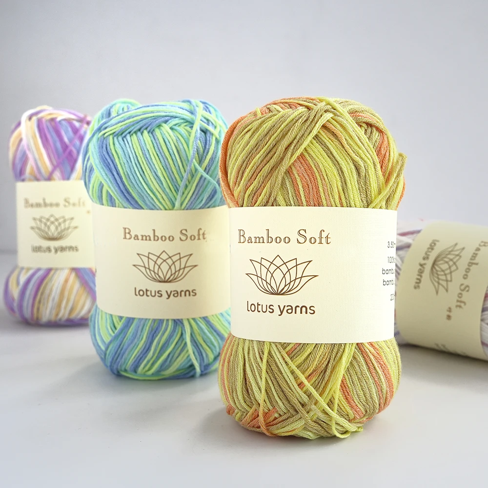 1*50g Lotus Yarns 100% Bamboo Soft Yarn Hand Knitting Yarn Spring and Summer  Craft DIY Yarn