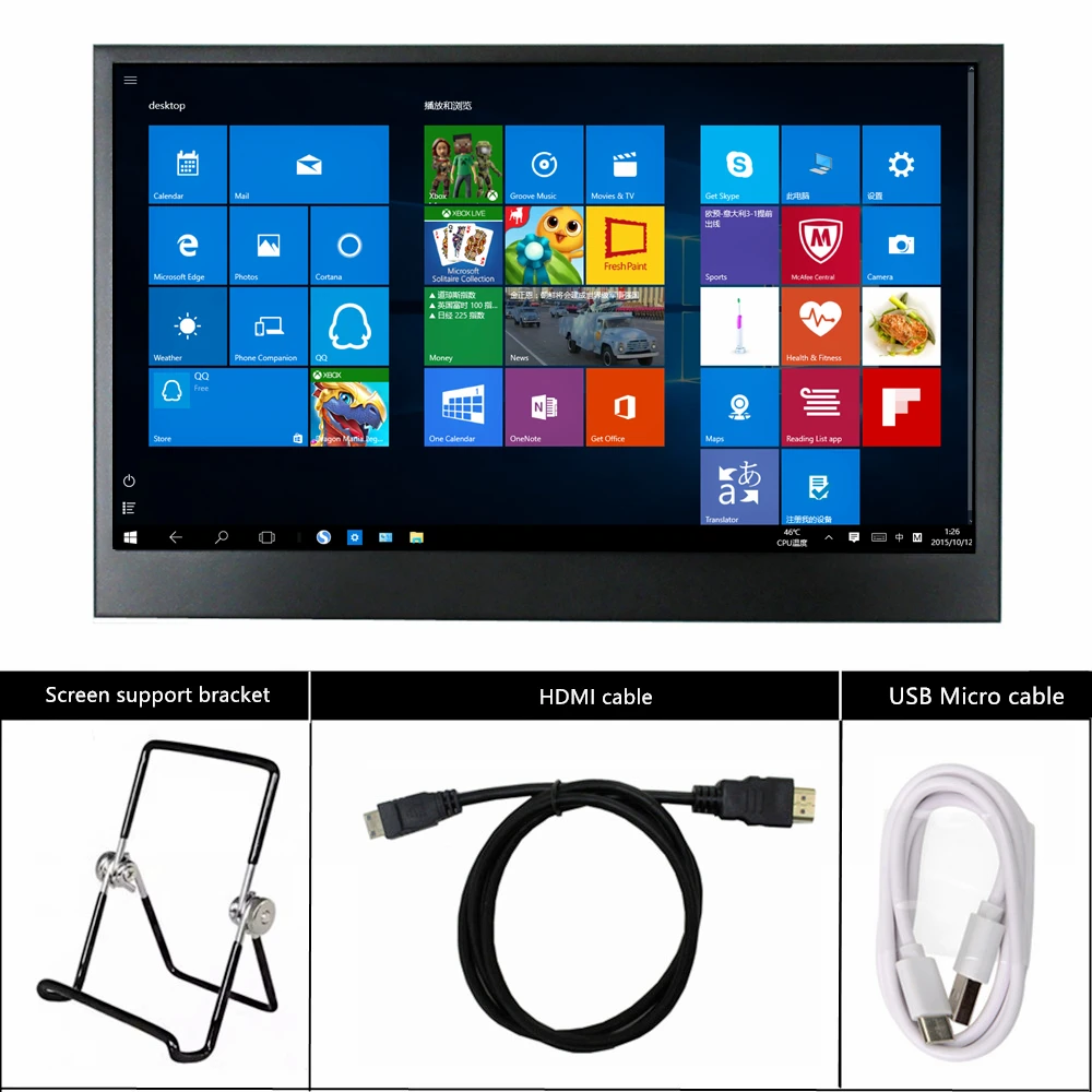 

11.6-inch 16:9 1366*768 multifunctional portable display,for Banana/Raspberry Pi PC Computer assistant screen extended display