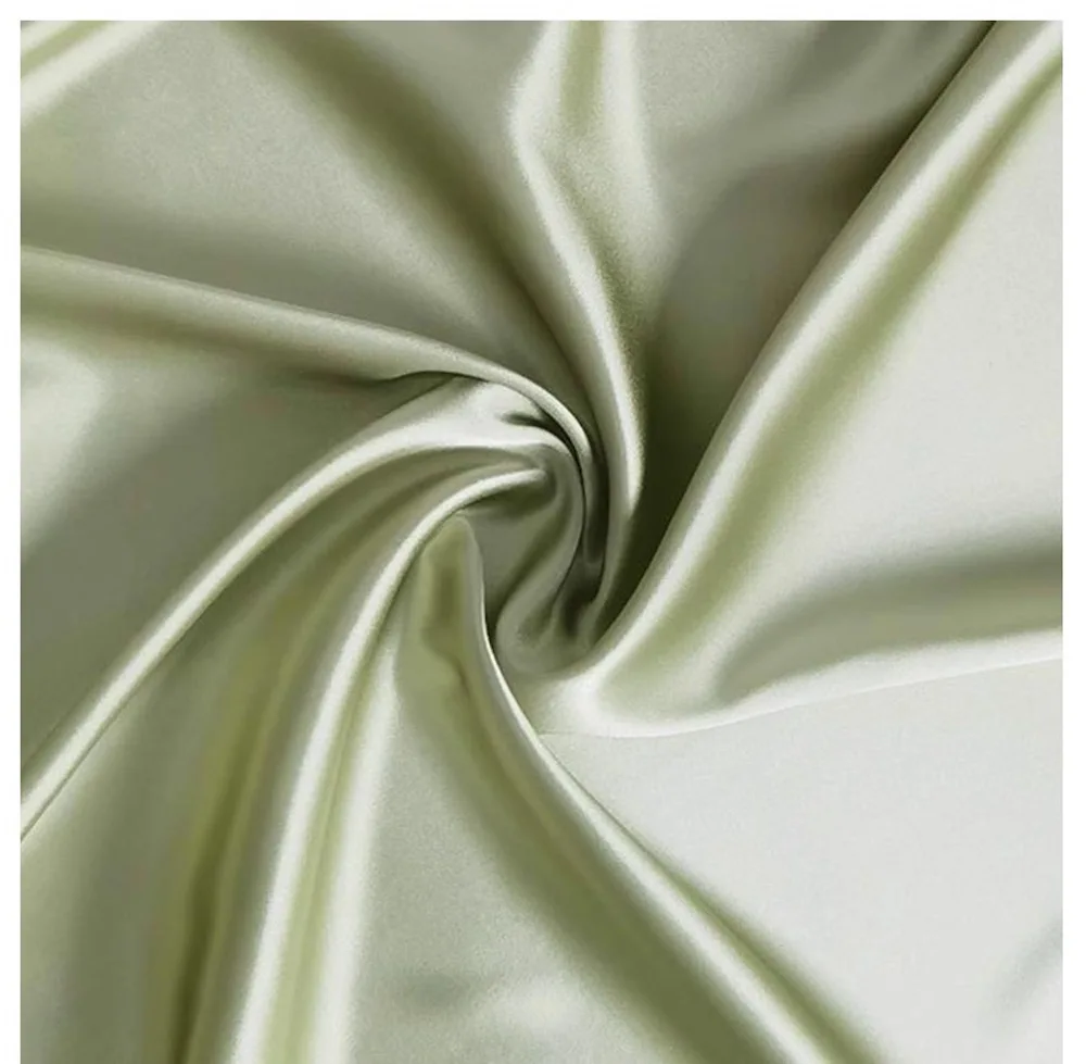 100% Silk Stretch Satin Fabric 19momme Width 55