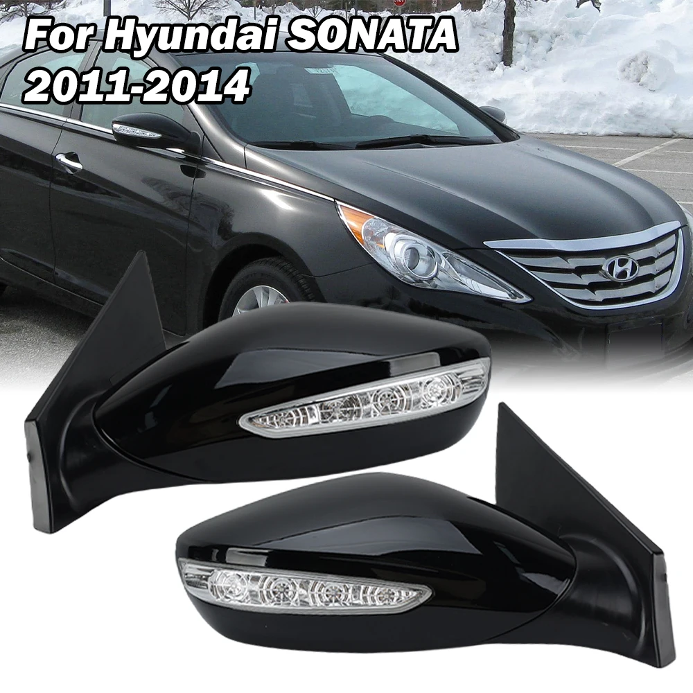 

9 Wire Rearview Mirror Assembly For Hyundai Sonata 8th Generation 2011-2014 Auto Folding Black Rearview Mirror Car Accessories