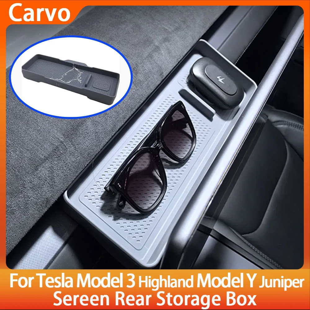 

For Tesla Model 3 Highland Model Y Juniper Model Y L 2026 ETC Bracket Storage Box Screen Rear Storage Box Car Accessories