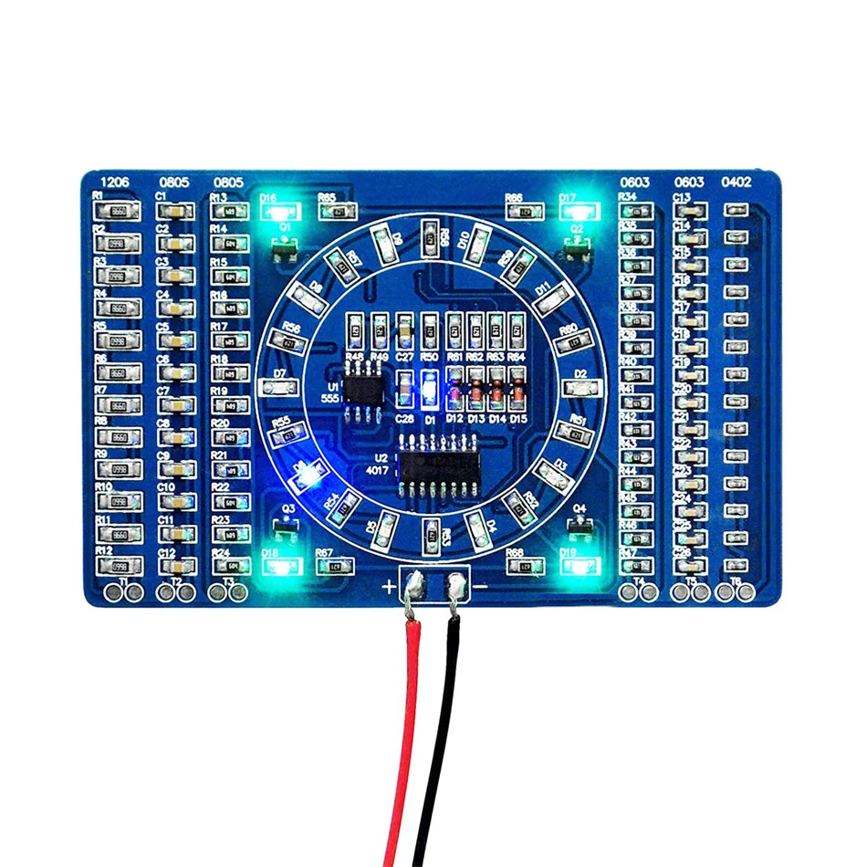 DIY Kit SMD LED Welding Soldering Practice Kit Learning Training Suite Flashing LED Components Skill Training Board