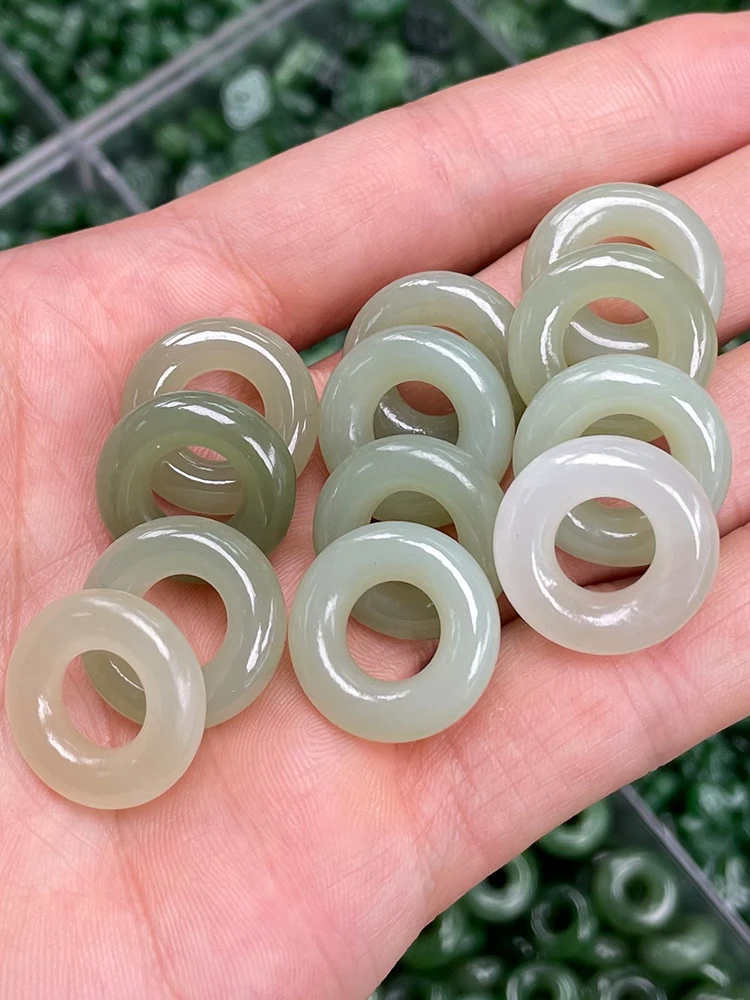 Turquesa Natural, Cuentas para Pulseras Hechas a Mano, Accesorios para Colgantes, Anillo Redondo Huiyu, Joyería, Suministros para Manualidades
