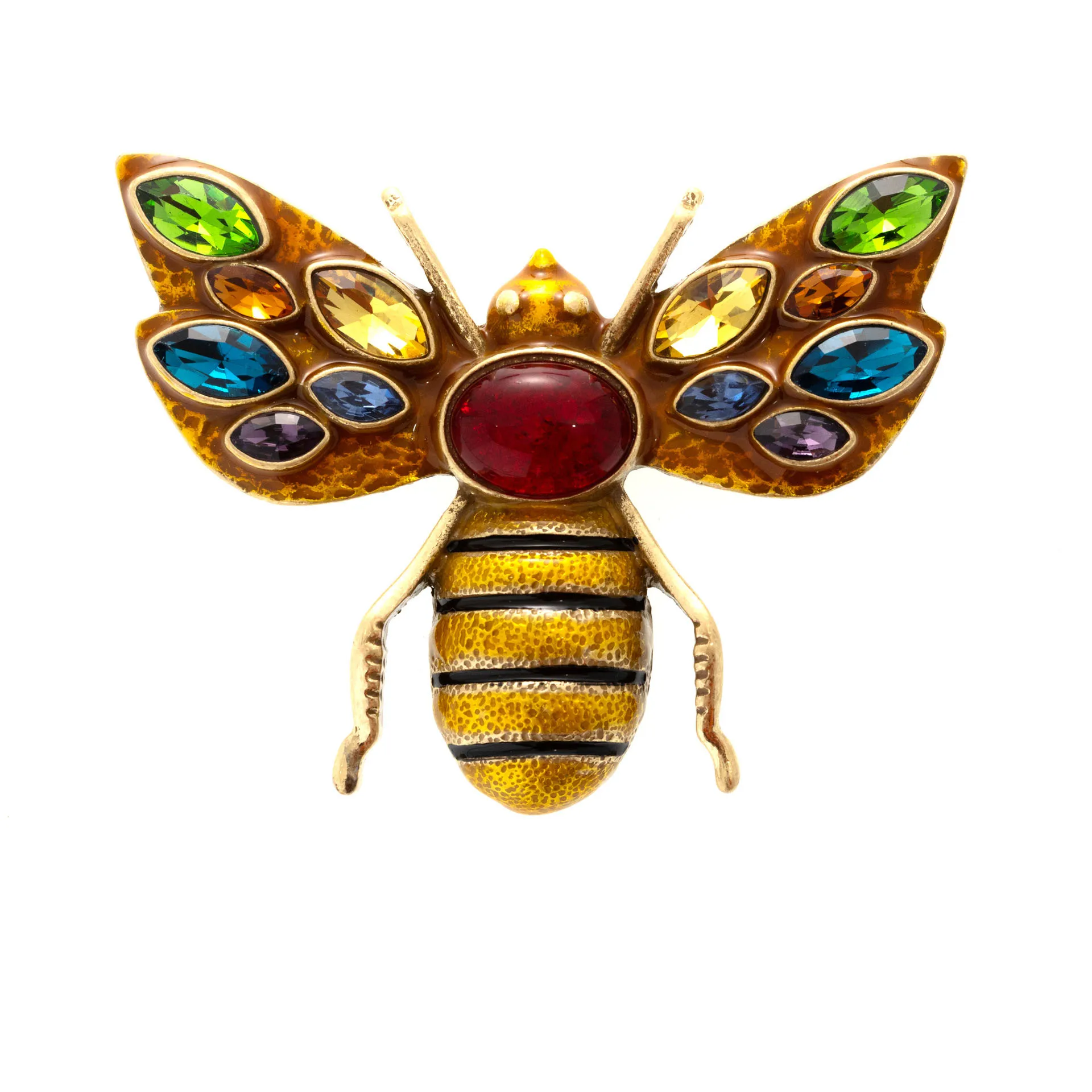 

Vintage Bee Brooch Diamond-Studded Copper Alloy Yellow Insect Enamel Pin Clothing Jewelry Accessory Party Gifts for Women Men