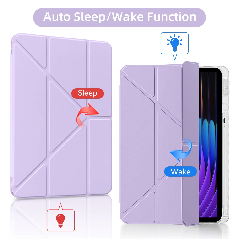 For Mi Pad Case for Xiaomi Mi Pad 7&7 Pro 11.2 inch HD Transparent Case for Mi Pad 6 & 6 Pro 11 inch with Awake / Sleep Cover