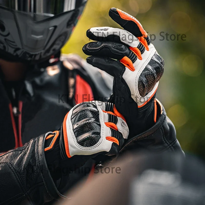 2024 Motocross mittens touch screen leather motorcycle gloves for men