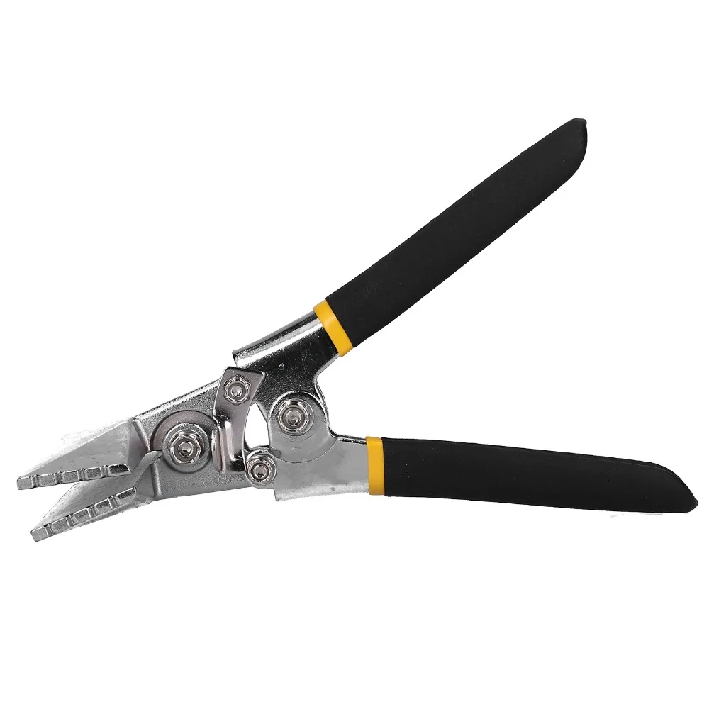 6 Inch Offset Hand Seamer Pliers Multifunctional Straight Jaw Metal Bending Pliers Flattening Design Ergonomic Handle