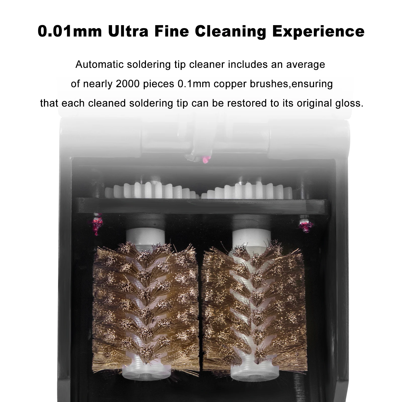 ATC Automatic Soldering Iron Tip Cleaner Motorized Tip Cleaner Copper Brush Cleaning Machine for C210 C115 C245 T12 Tips - view 5
