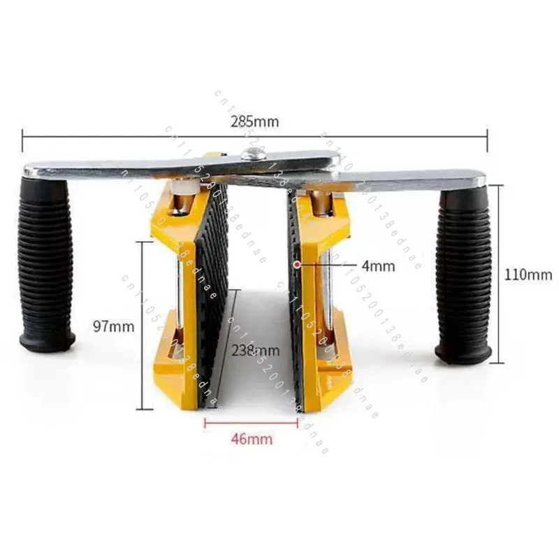 350KG Labor-Saving Double Handed Carrying Clamp Granite Lifting Tool with Rubber for Ceramic Marble Glass Stone Slab