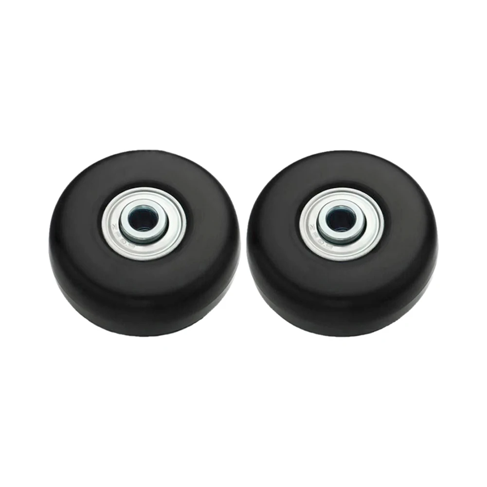 1 пара черных роликов для багажа, сменные колеса для чемодана, ремонт чемодана, наружный диаметр 40/50/60 мм, оси Deluxe, черный с инструментом для ремонта винта
