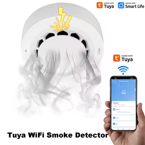WiFi 연기 감지기 경보 화재 예방 Tuya 연기 감지기 연기 집 조합 화재 경보 홈 보안 시스템 소방관
