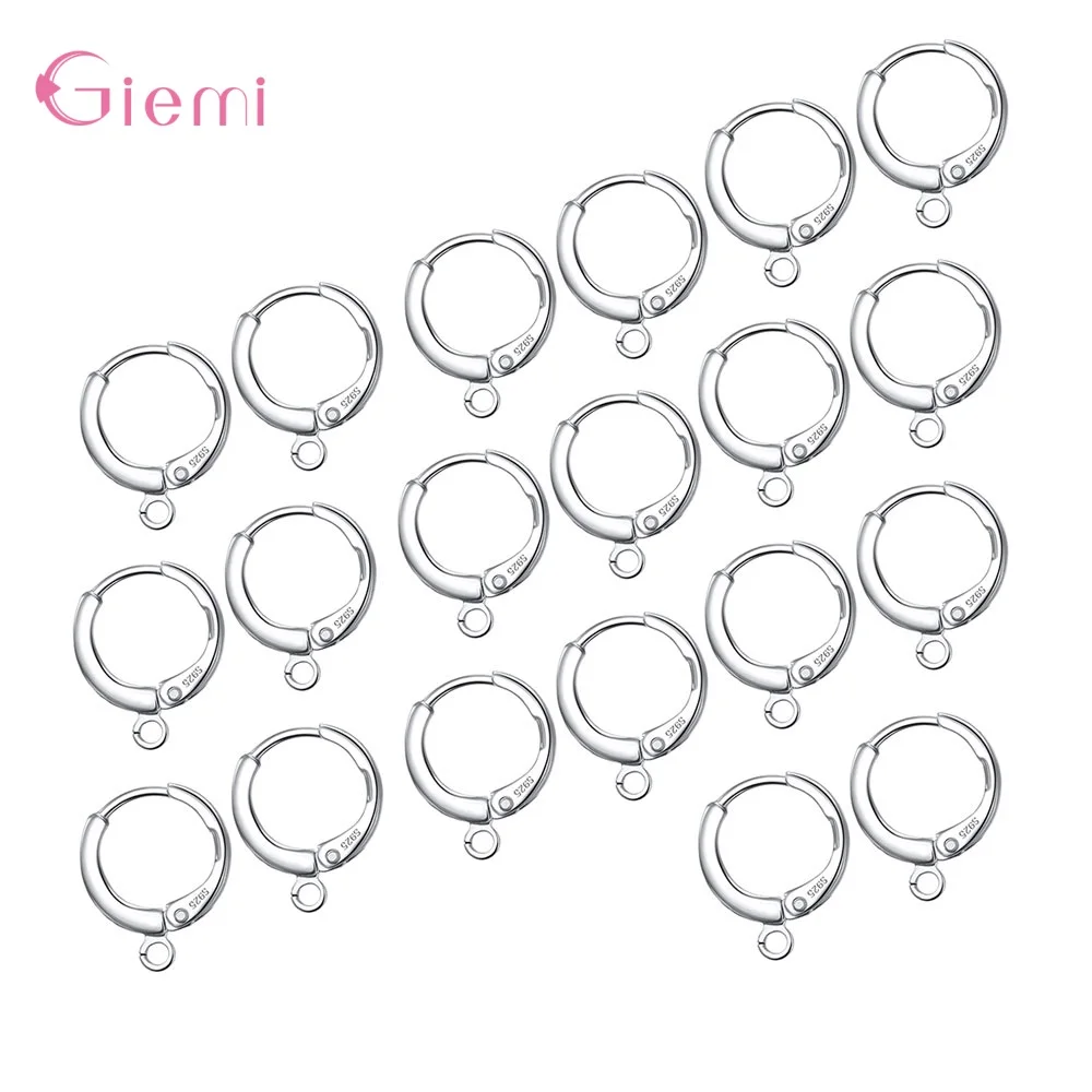 

20 Pcs/Lot 925 Sterling Silver Earring Hooks Bluk Items Wholesale Jewelry Making Supplies