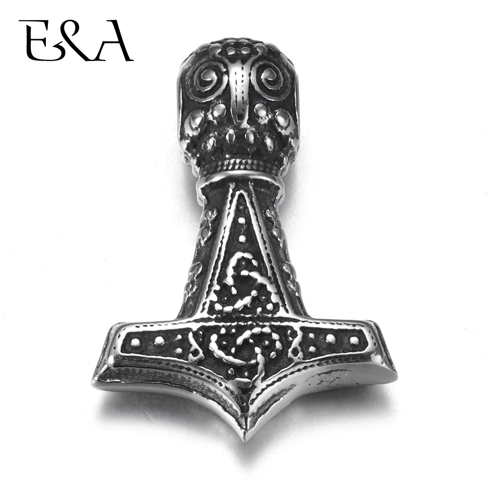 Vintage Stainless Steel Viking Axe Pendant Hole 5mm Blacken Men's DIY Jewelry Making Accessories Necklace Pendants Parts