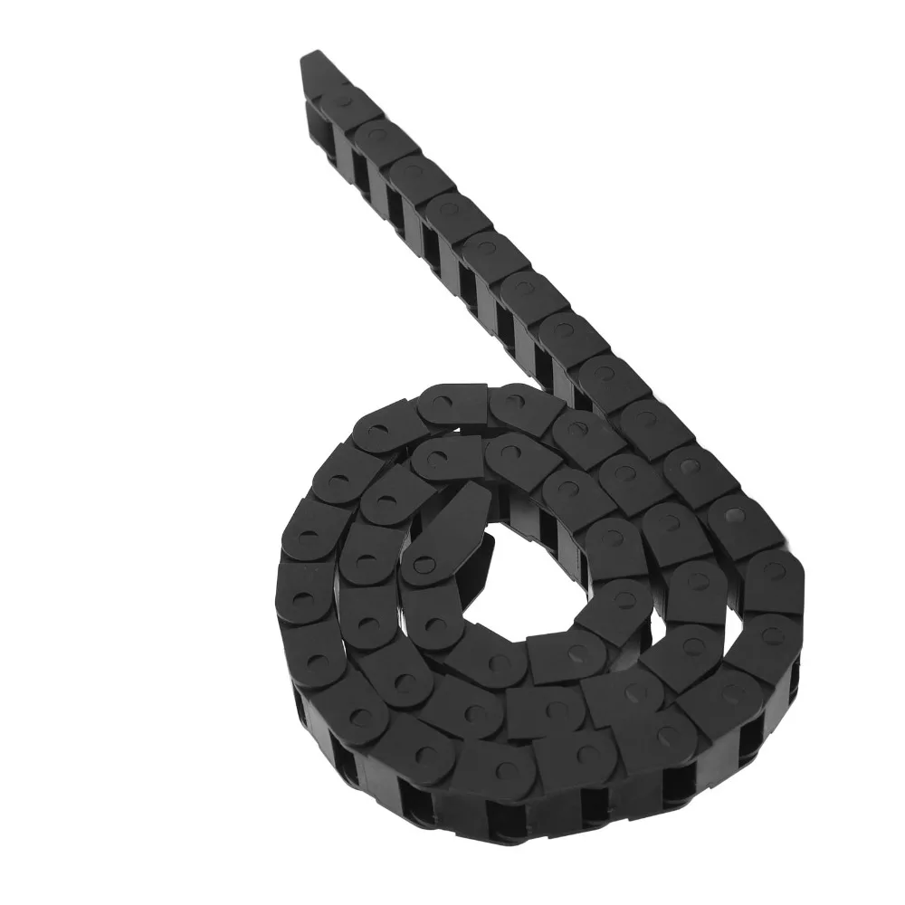 

Высокотемпературная черная нейлоновая кабельная цепь 10 мм x 15 мм (внутренний В x внутренний W) Концевые соединители Держатель проводов Drag Chain Станокные инструменты