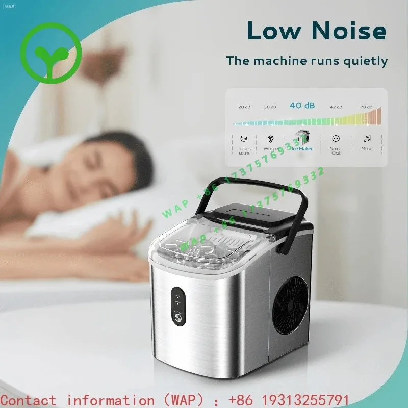 【2026】Popular Choice 26 Lbs/Day Portable Self-Cleaning, 9 Bullet Ice In 6 Min, Silver, Auto-Cleaning, With Basket And Sc