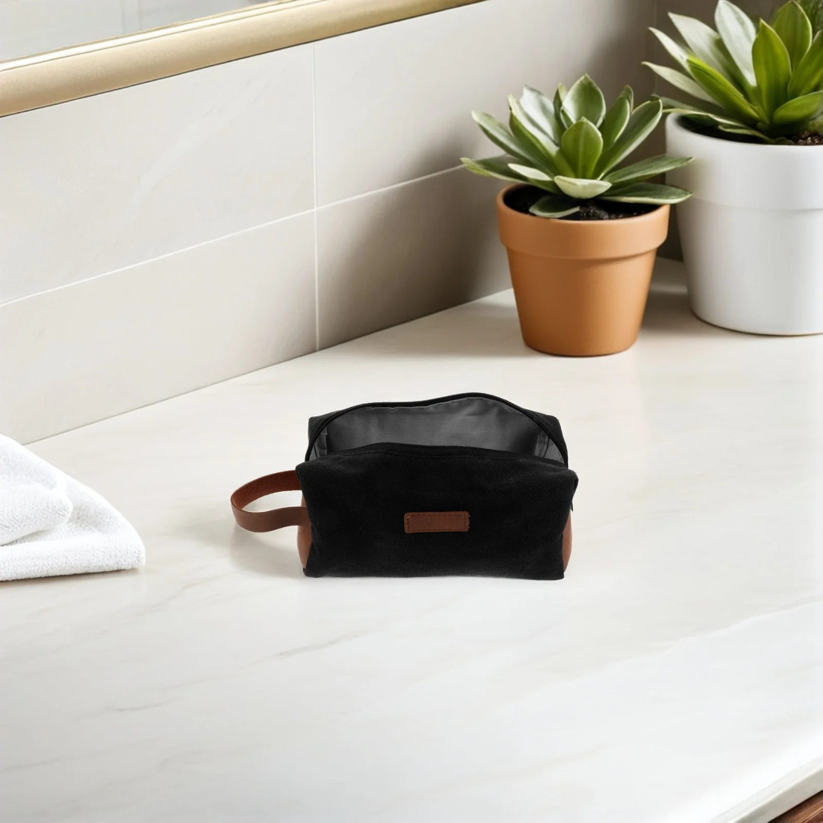 

Men Travel Toiletry Bag Canvas Large Capacity Portable Organizer Pouch Business Outdoor Weekend Travel Shaving Makeup