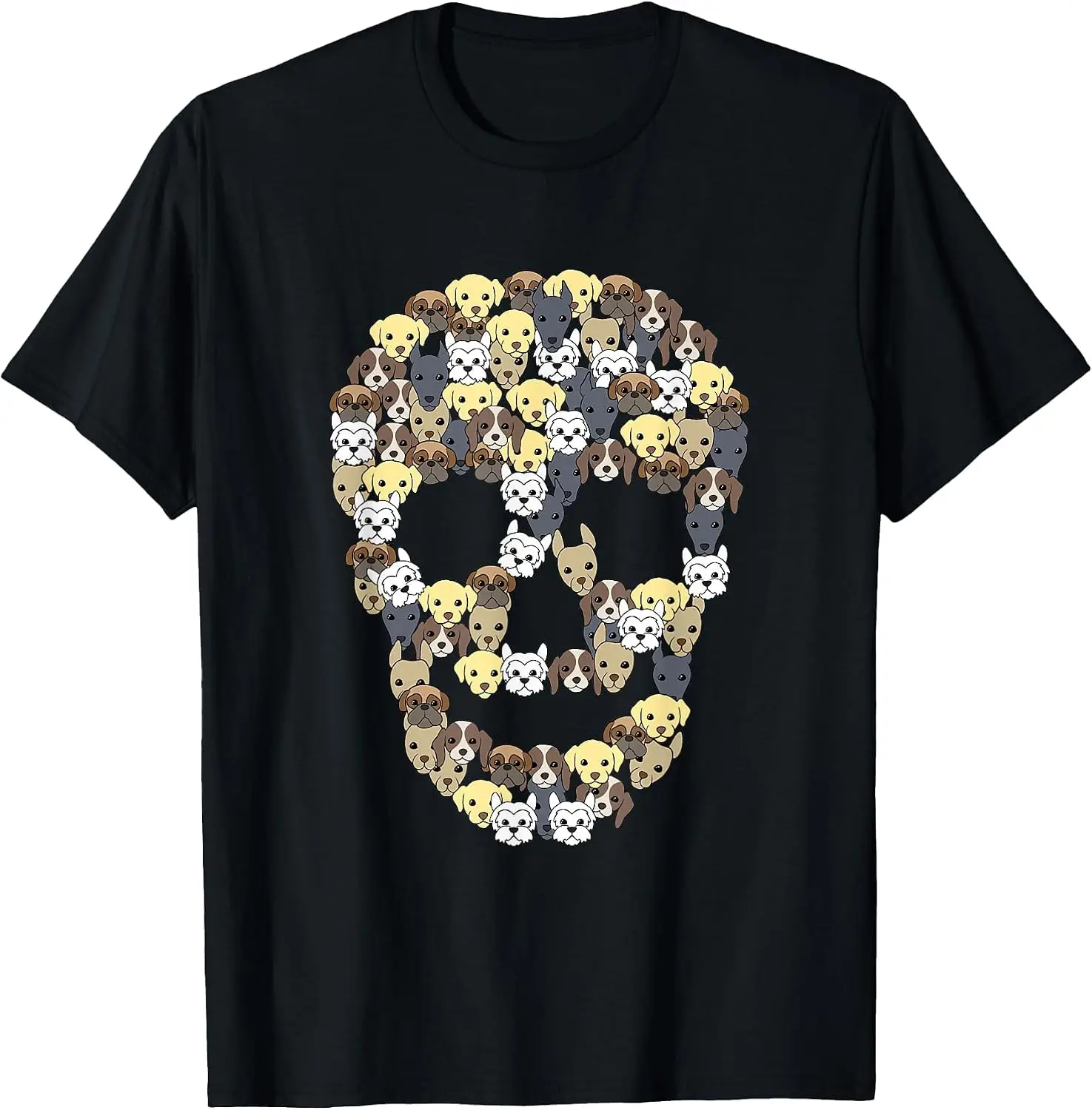 Skull Tshirt | Funny Dog Shirt T-Shirt Men Women Unisex Novelty Graphic T‑Shirt, Classic Crew Neck 100% Cotton Tee, Lightweight Anti‑Pilling Breathable Casual Tops, Year‑Round Daily Outfit, Holiday Birthday Present Tee