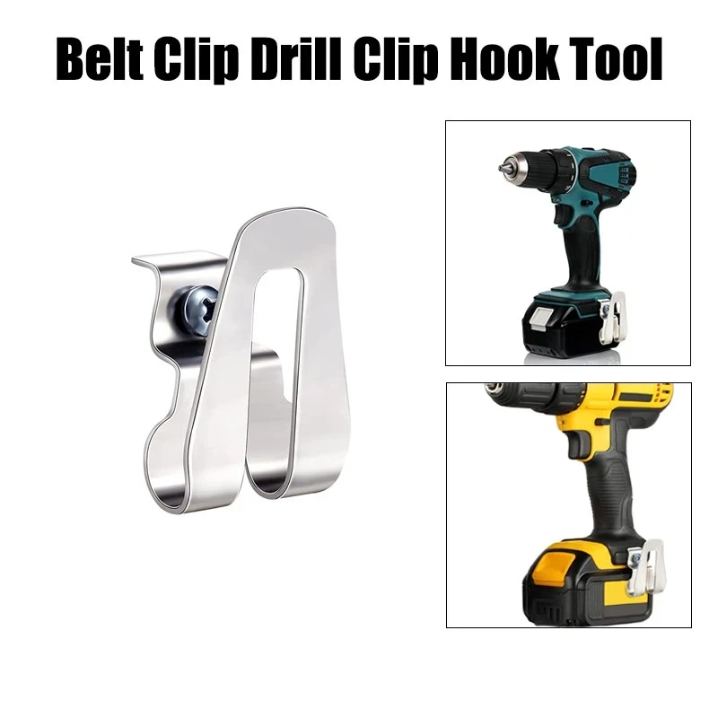 Useful Brand New Tools Clip Hook Belt Max Tools Silver W/ 8mm Cap With 8mm Cap Studs Screws Tools Drill Belt For Electric Drill