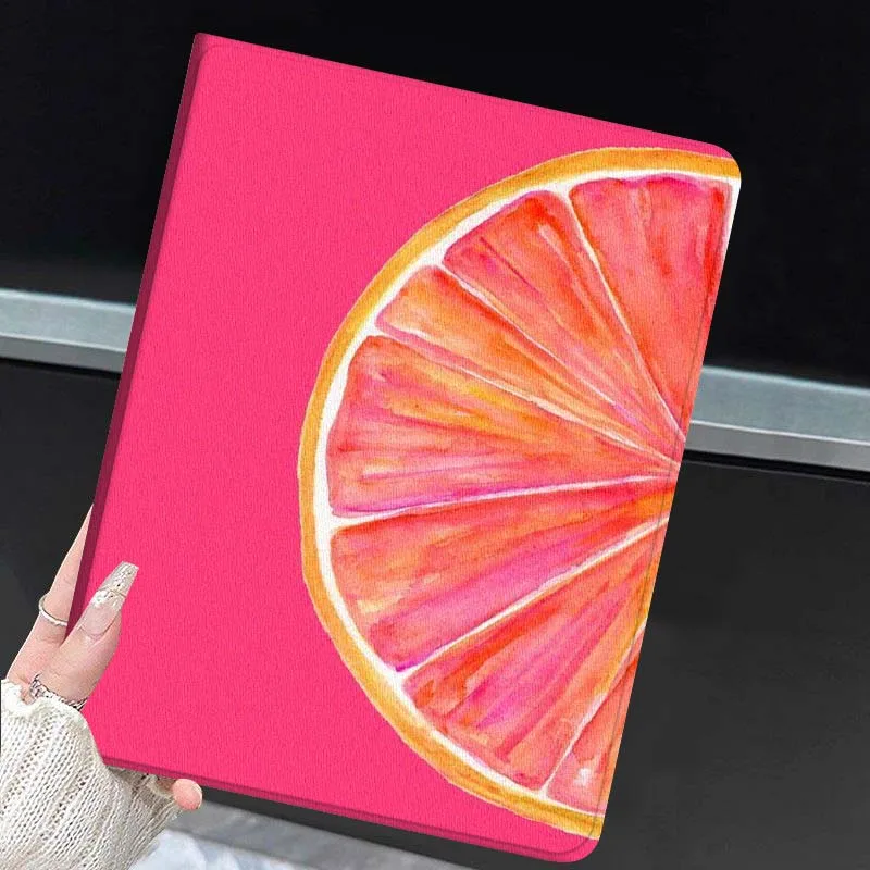 Cute Orange Pattern For Huawei MediaPad MatePad Honor Pro V6 9 V8 X9 X 10 13.3 11 Inch Pen Tray Tablet Case Popular