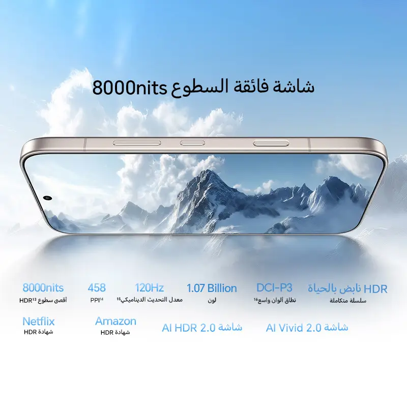 هاتف هونر 400 برو 5G إصدار عالمي، ذاكرة وصول عشوائي 12 جيجابايت، ذاكرة قراءة فقط 512 جيجابايت، كاميرا رئيسية 200 ميجابكسل، شاشة AMOLED 6.7 بوصة، بطارية 6000 مللي أمبير، شحن سلكي 100 واط، شحن لاسلكي 50 واط - 5