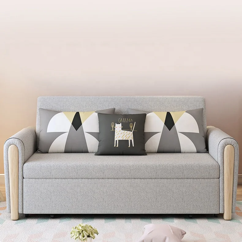 Fabric Sofa Living Room Furniture Single Double Office Lazy Boy Sofa Bed Combination Small Household Solid Wood Sofa