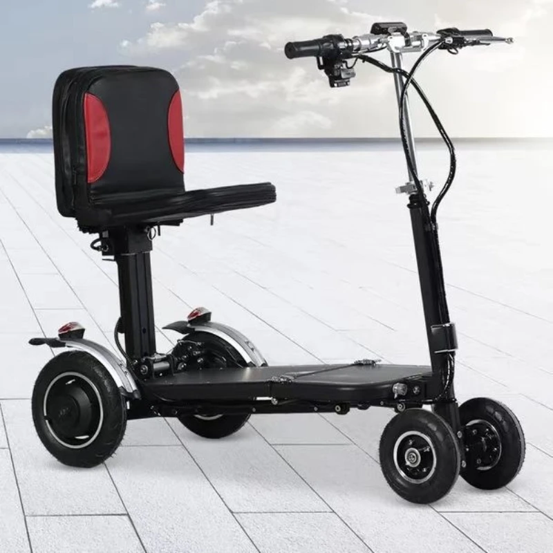 

Folding electric scooter for the elderly wheelchair three-wheeled four-wheeled disabled battery car