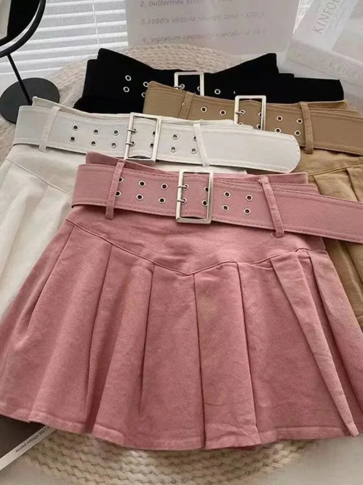 

High Waist Slim Fit Anti Glare Skirt Street Sle Sport Casual Pure Color Skirt for Young Women 25-29 Years Old