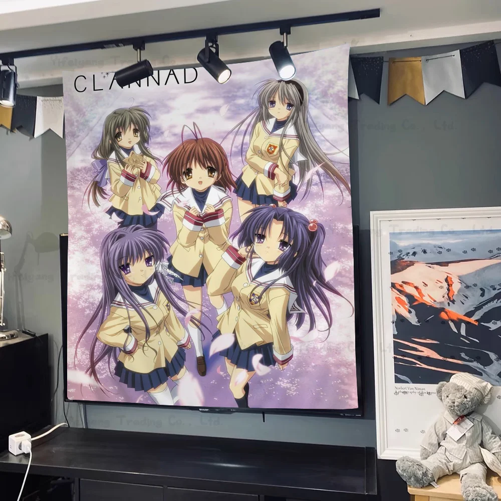 Clannad After Story DIY Wall Tapestry For Living Room Home Dorm Decor Wall Art Decor