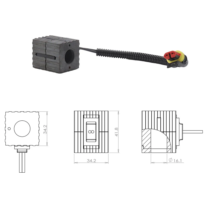 12V 24V Solenoid Valve Coil For Heavy-duty For Sany Excavators Mechanical Heavy Equipment Parts Plastic Coil Accessories