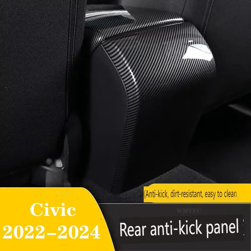 Accessories For Honda Civic 11th Gen 2022 2023 2024  Interior Carbon Fiber Rear Air Condition Vent Outlet Cover Trim