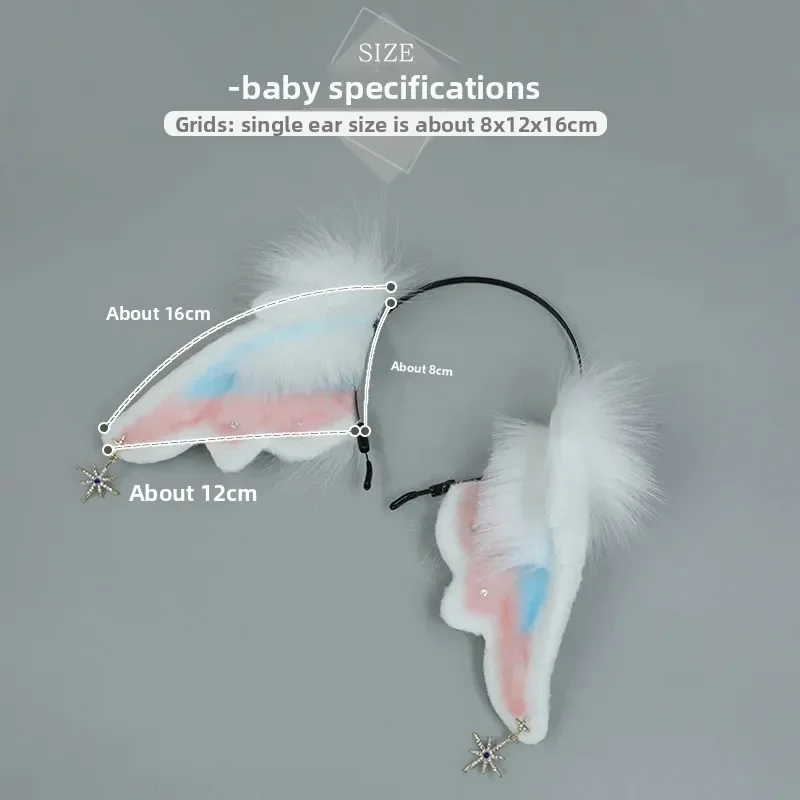 Cerceau de cheveux oreilles de mouton d'ange doux, bandeau de Simulation en fausse fourrure moelleuse pour déguisement Lolita, accessoires de Cosplay