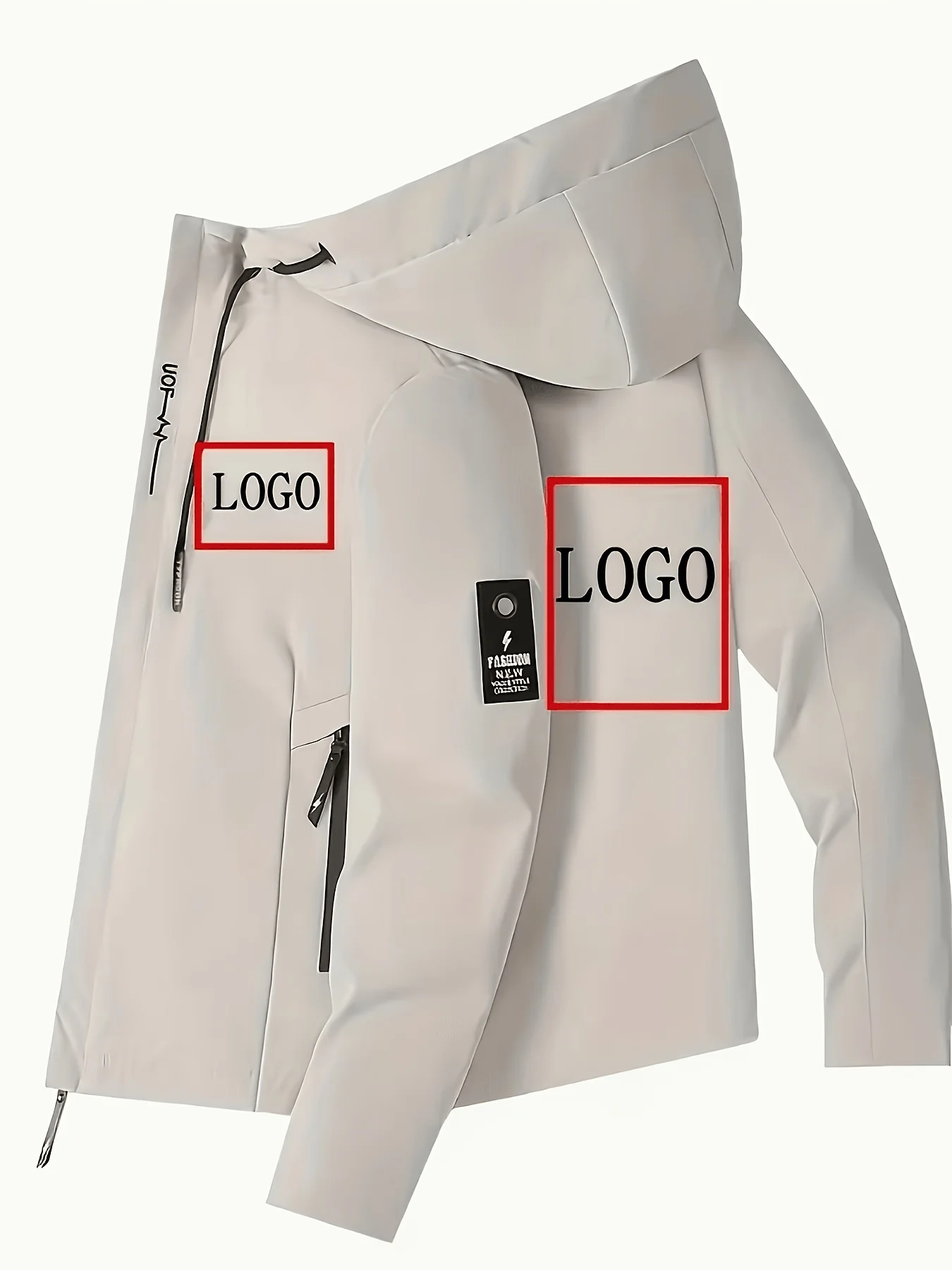 Men's Custom Jacket, with Any Preferred Image Style for Personalized Logo/Name. Featuring a Sporty Design, Reinforced Stitching