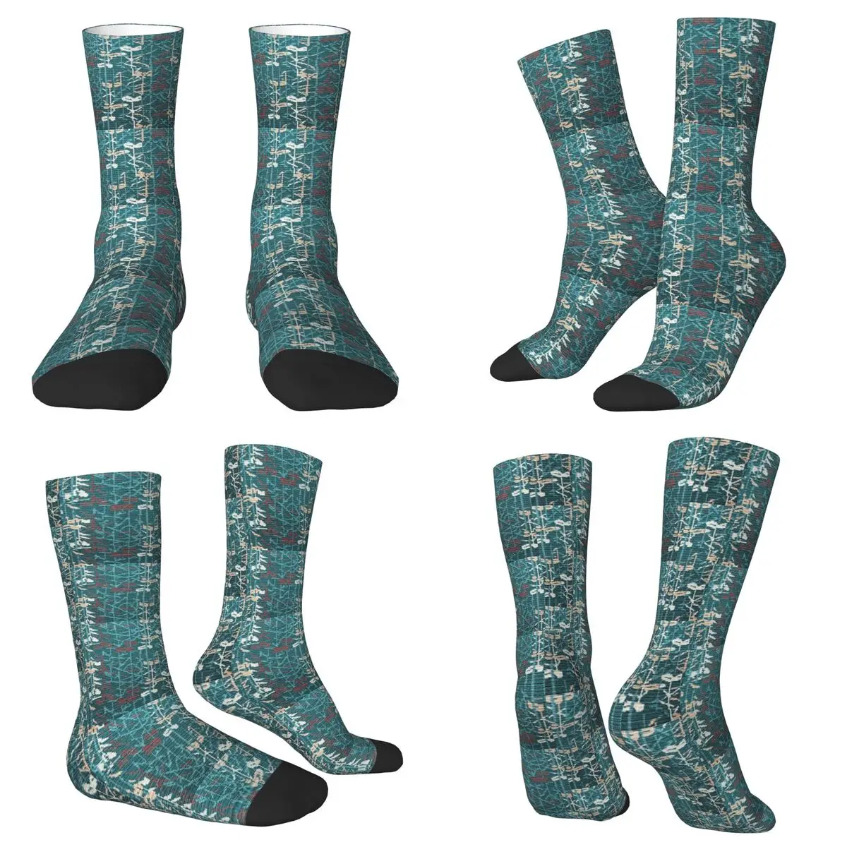 جوارب MCO Orlando International Airport Carpet Socks Harajuku جوارب عالية الجودة لجميع المواسم جوارب طويلة هدية عيد الميلاد