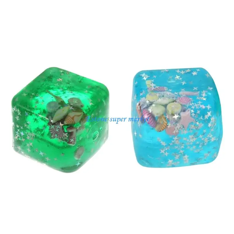 090B Ocean Theme Star Ice Block Shaped Squeeze Toy Relaxing Hand Grip For Adults Kids