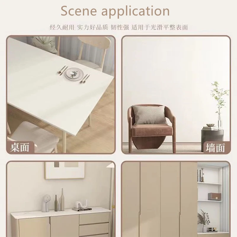 Thickened Skin-sensitive Film Sticker Wardrobe Color Change Cabinet Desktop Old Furniture Renovation Self-adhesive Wallpaper