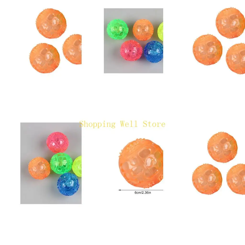 KX4B Durable Chew Resistant Dog Toy Ball For Aggressive Chewers With Dental Cleaning Texture And High Bounce Design