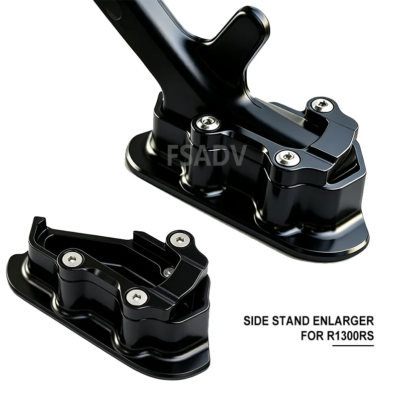 Motorcycle Accessories Aluminum Side Stand Foot Extension Kickstand Pad For BMW R1300RS R1300 RS R 1300RS 2025 2026