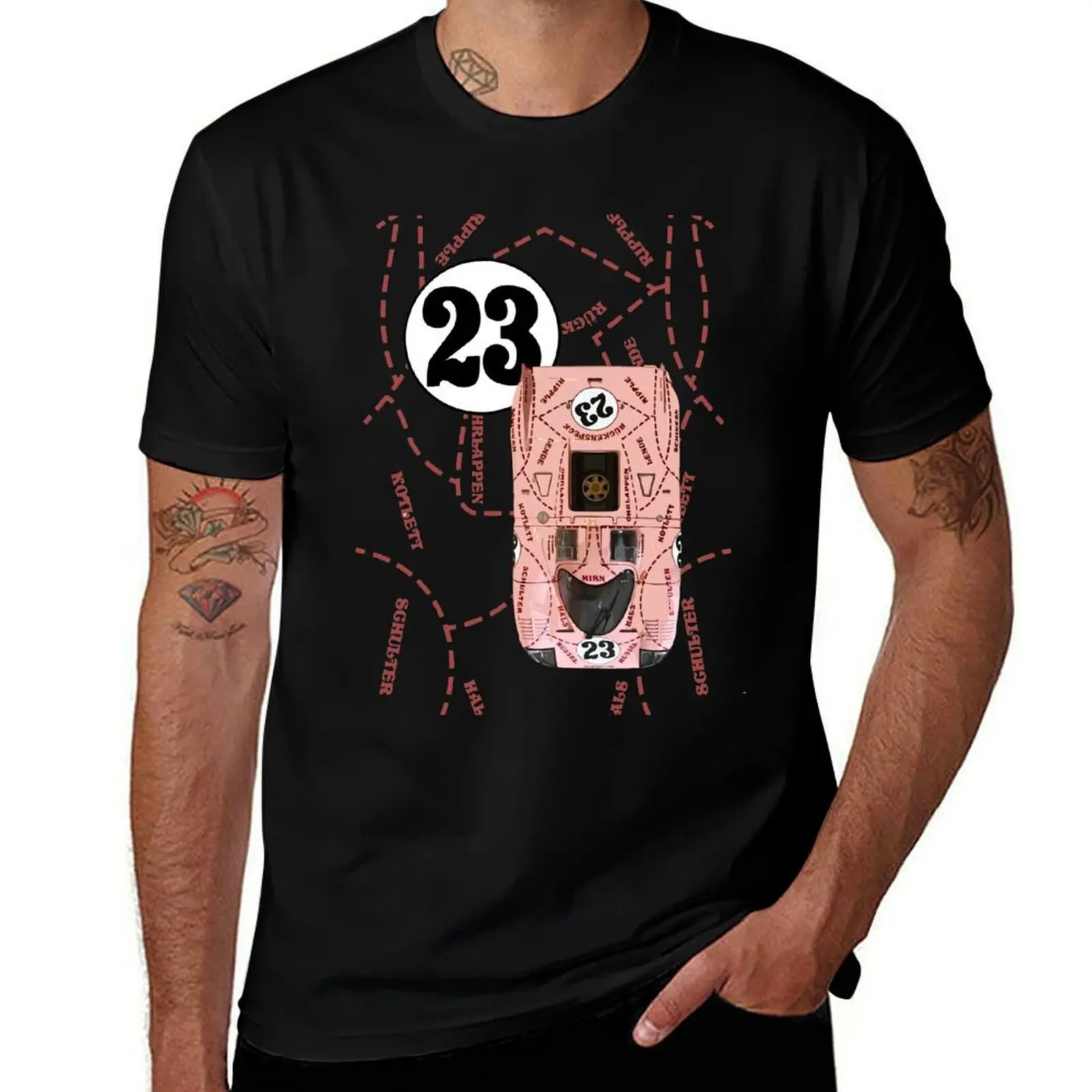 917 Pink Pig 1971 Classic Racing Livery T-Shirt Plus Size Non-Shrink T-Shirt