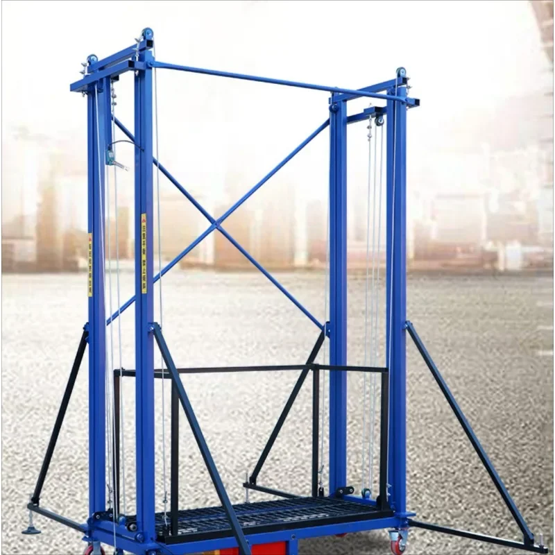 Electric scaffolding foldable remote control lifting hoist construction site small automatic loading platform