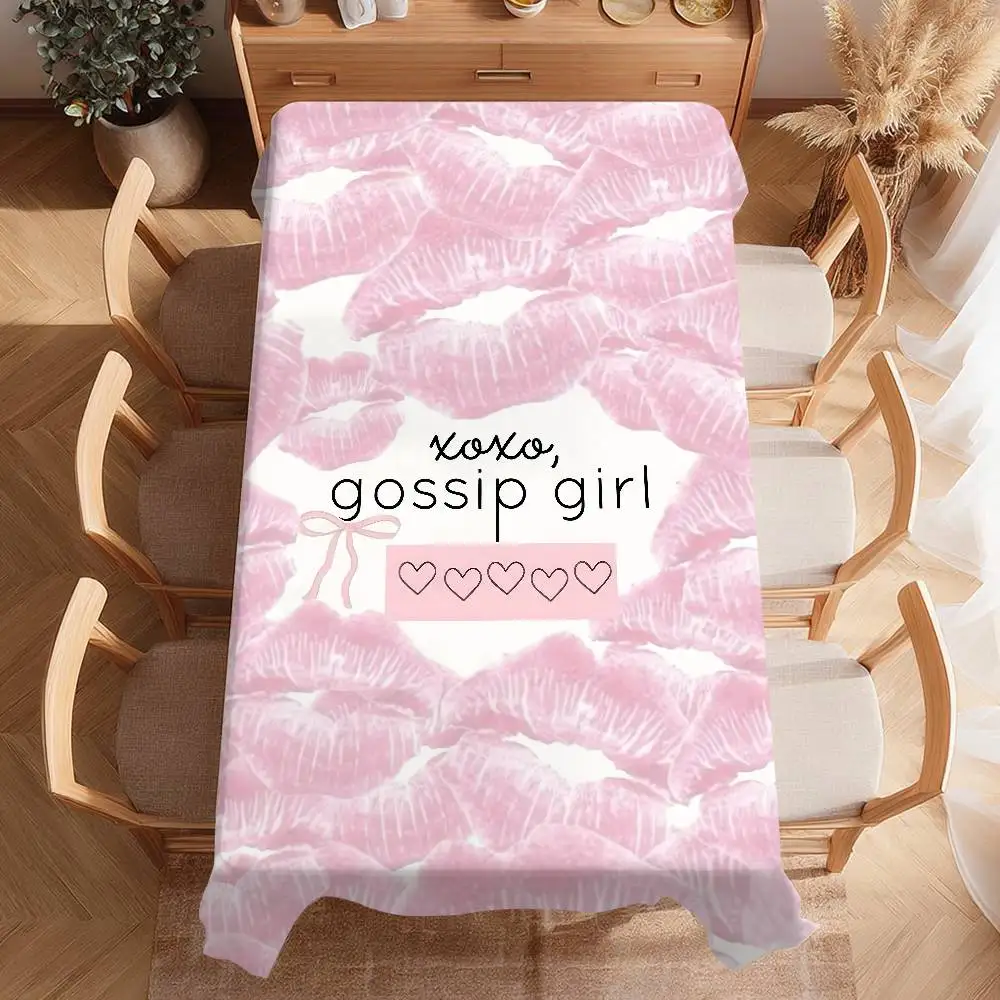 

Молодежная скатерть Plot G-Gossip Girl-S, терраса для пикника, ресторана, праздничной вечеринки, моющаяся пятнистая полиэстеровая скатерть