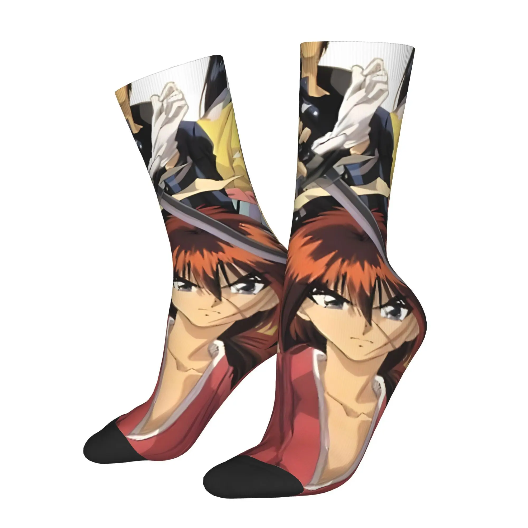 

Rurouni Kenshin аниме Samurai велосипедные носки для мужчин, влажная новинка, всесезонные спортивные носки